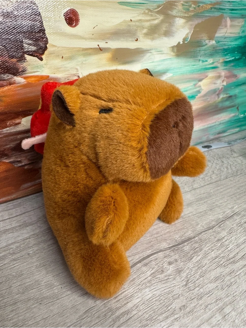 Cute Capybara Plush Keychain w/ French Fries Backpack Charm